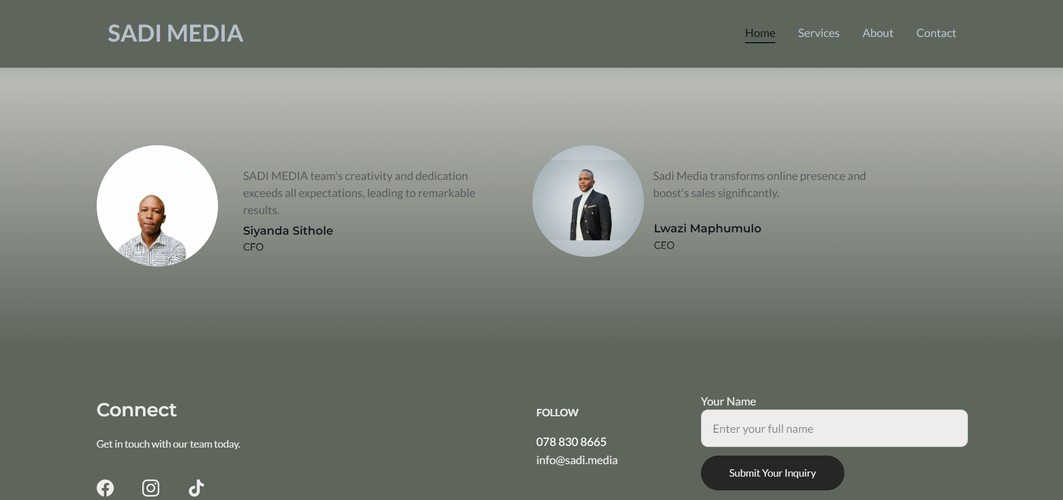 Full Website Build — Sadi Media screenshot 2
