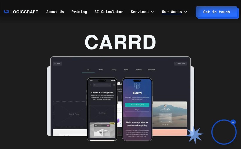 Carrd screenshot 1