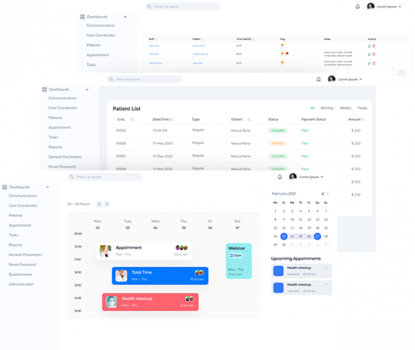 WEB BASED PRACTICE MANAGEMENT SYSTEM screenshot 1