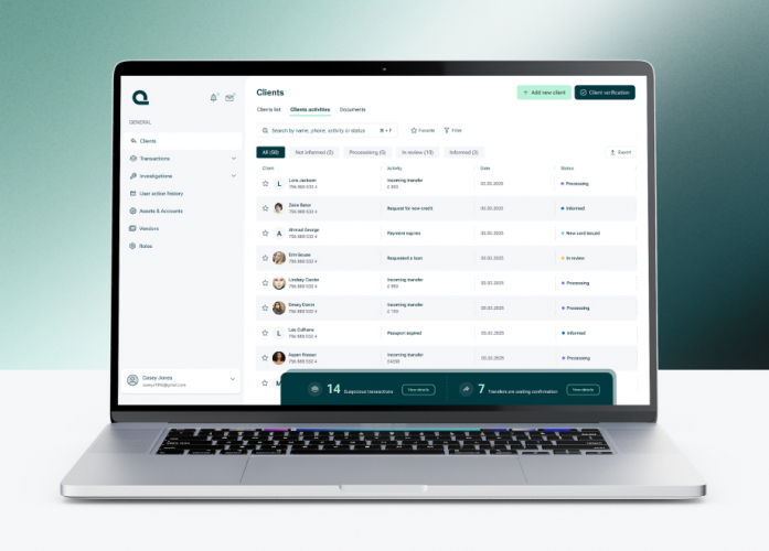 Back Office for a Banking as a Service Platform screenshot 2