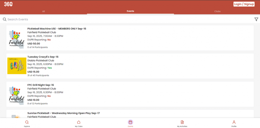 PB360 – Pickleball League & Event Management Platform screenshot 2
