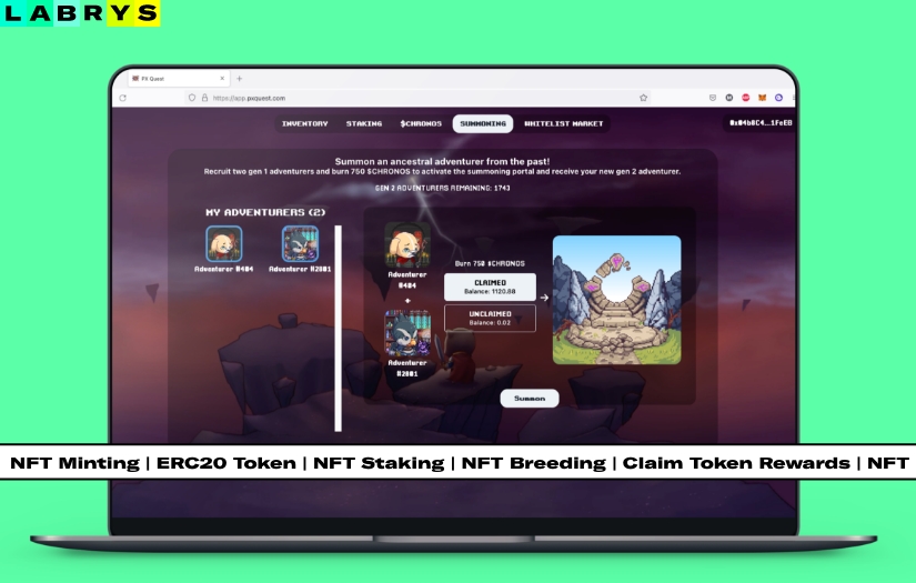 PxQuest: NFT Based Web3 Game screenshot 1