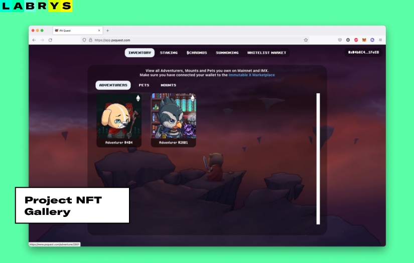 PxQuest: NFT Based Web3 Game screenshot 2