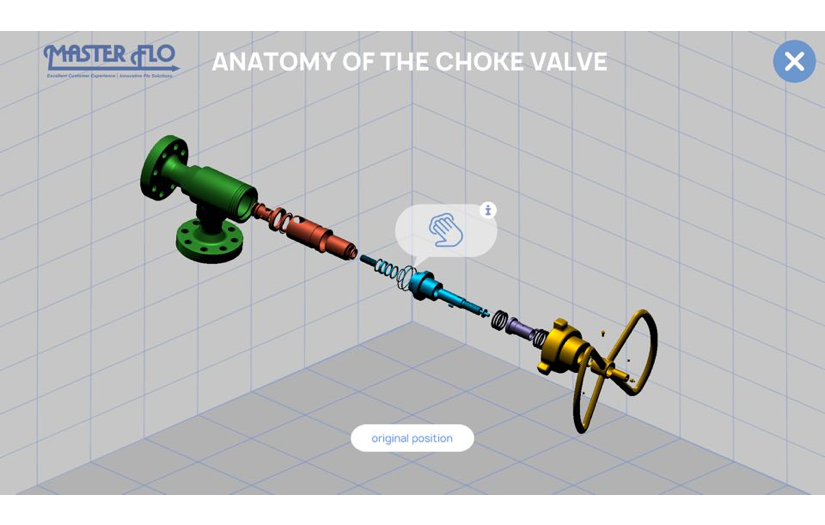 Choke Valve Interactive Demo with Kinect 2 screenshot 1