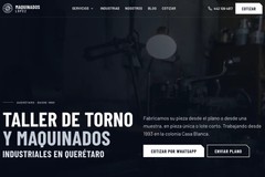 Website for an industrial machining shop in Querétaro