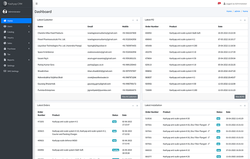 Dealer Network CRM using Laravel Framework screenshot 1