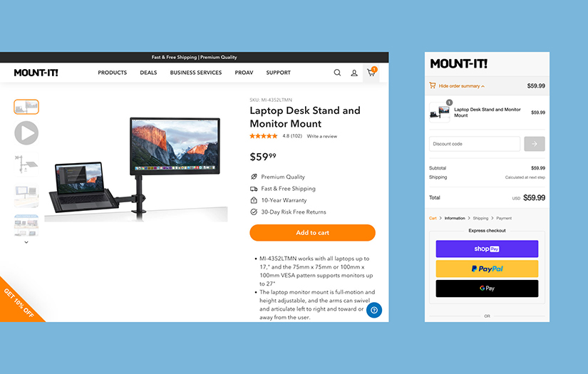 Digital Makeover for a B2B/B2C Display Mount Brand screenshot 4