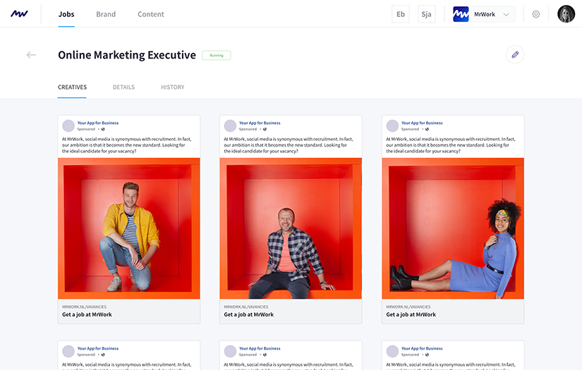 SaaS solution for automated job advertisements screenshot 1