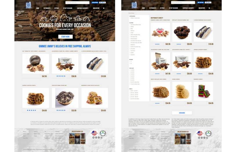 Gimmee Jimmy’s Cookies - Magento Development, Magento Support, Mobile Development screenshot 1