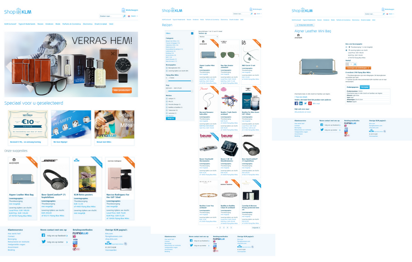 The Royal Dutch Airlines (KLM) - Magento Development screenshot 1