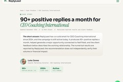 90+ positive replies a month for CEO Coaching International