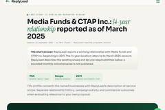 75,000 cold emails a month for Media Funds & CTAP Inc.