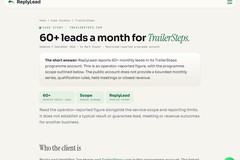 60+ leads a month for TrailerSteps