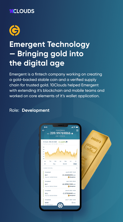 Emergent Tech — Bringing gold into the digital age screenshot 1