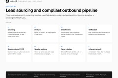 Lead sourcing and compliant outbound pipeline