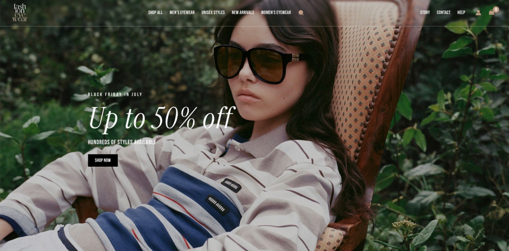 Luxury Eyewear WooCommerce Store screenshot 1