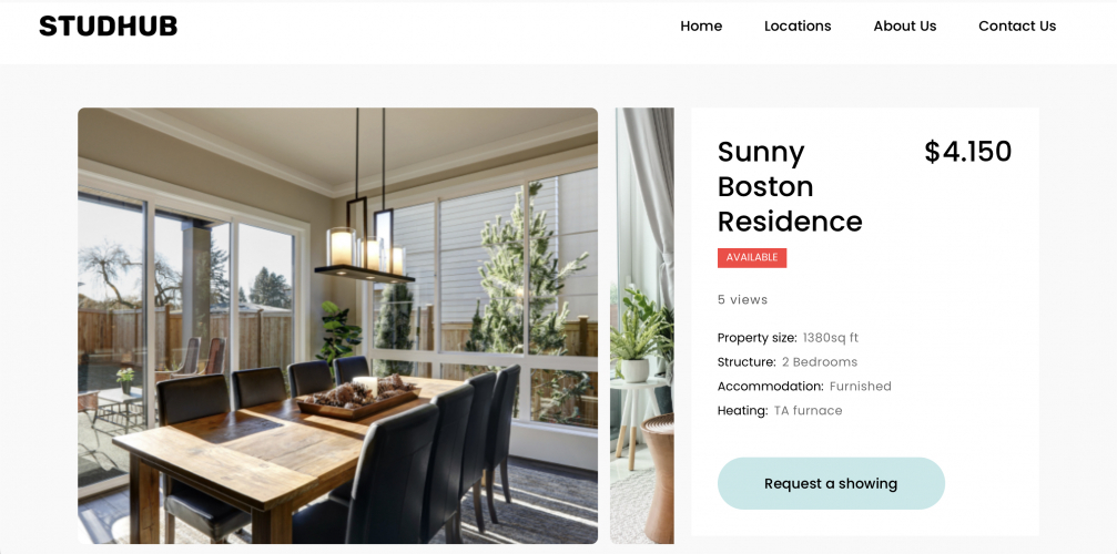 Web Platform for Student Accommodation i screenshot 2