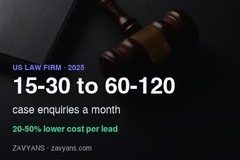 4x case enquiries for a US law firm