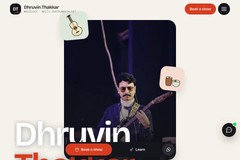 Dhruvin Thakkar – musician website & band booking platform