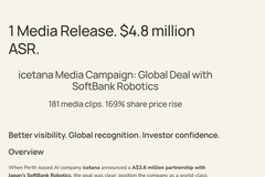 icetana: media campaign for a SoftBank Robotics deal