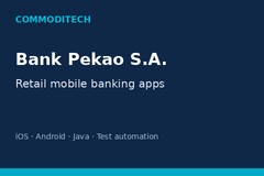 Retail mobile banking apps for Bank Pekao S.A.
