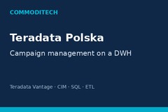 Campaign management on a data warehouse for Teradata Polska