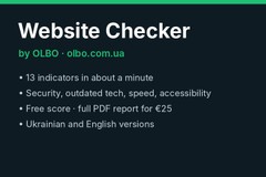 Website Checker — free 13-point website check with PDF report