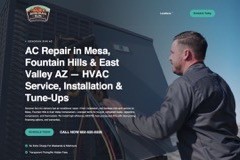 Sonoran Sun AC: one-page HVAC website with booking, call tracking and local SEO