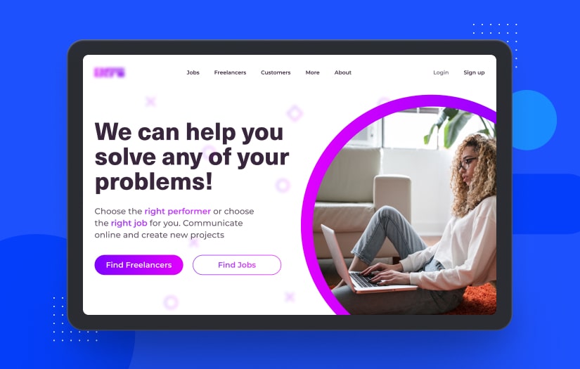 An online freelance marketplace platform for a German technology company screenshot 1