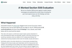 A worked Section 508 evaluation of a federal homepage