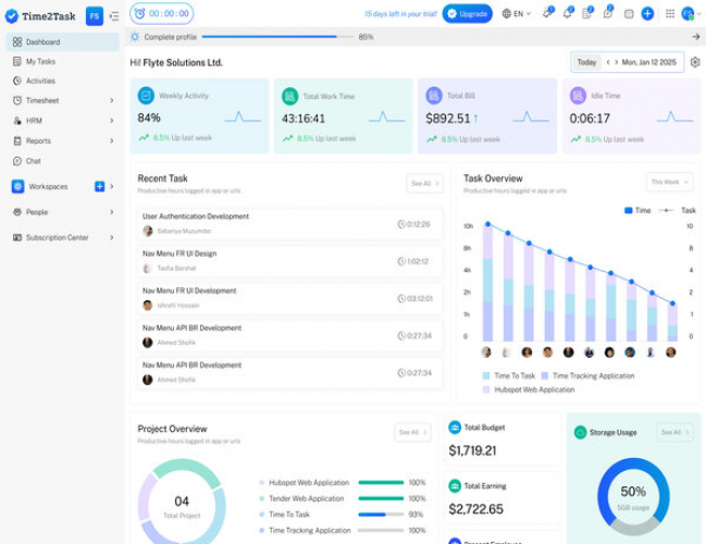 Stuff Time Tracker – Time Tracking Software for Teams, Remote work. screenshot 3