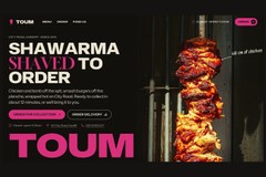 TOUM — fast food website with online ordering
