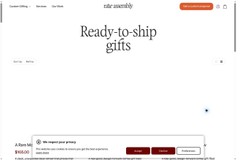 Rare Assembly — Shopify storefront implementation from supplied designs