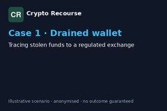 Drained wallet: tracing funds to an exchange (illustrative scenario)