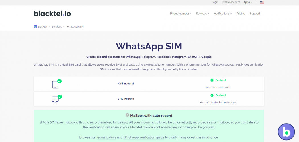 BlackTel.io screenshot 1