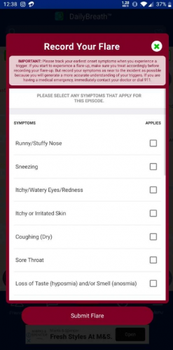 Mobile App Development for DailyBreath-Asthma & Allergies Application screenshot 1