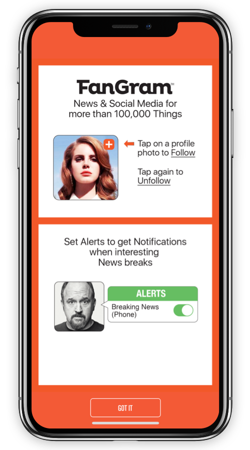 FanGram – app integrating social media channels screenshot 4