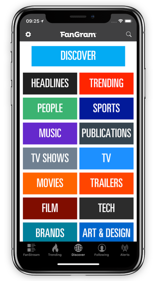 FanGram – app integrating social media channels screenshot 5