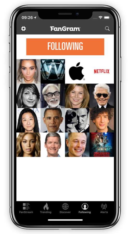 FanGram – app integrating social media channels screenshot 3