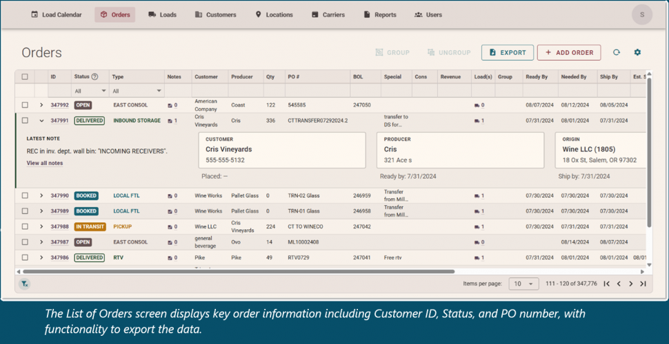 Wholesale Wine Distribution Web Portal screenshot 2
