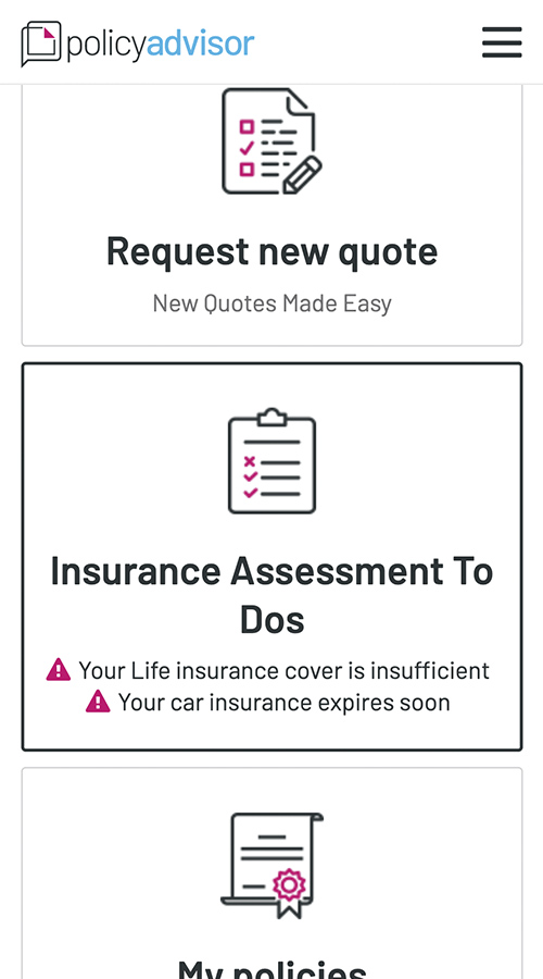 PolicyAdvisor screenshot 1
