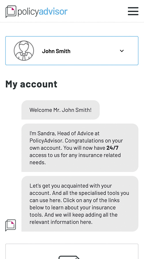 PolicyAdvisor screenshot 2