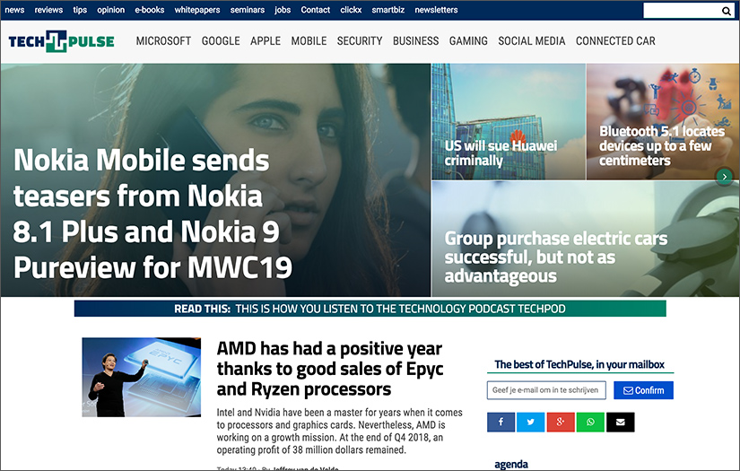 TECHPULSE.be – Completely new technology news platform screenshot 1