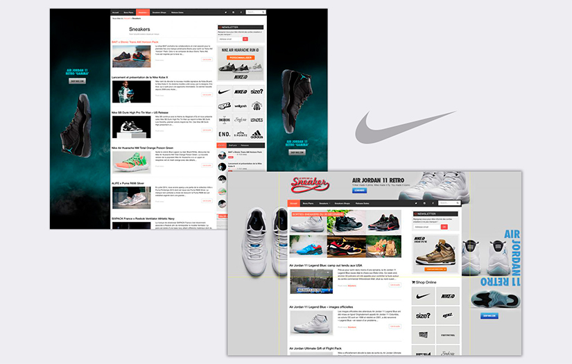 AIR JORDAN 11 RETRO - background takeover on external blogs screenshot 1