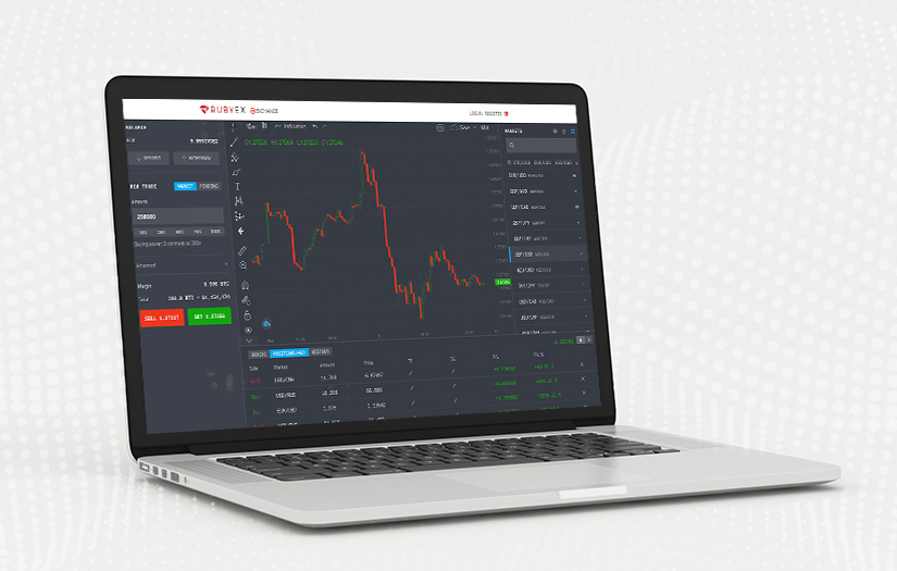 RubyEx - cryptocurrency trading exchange screenshot 1