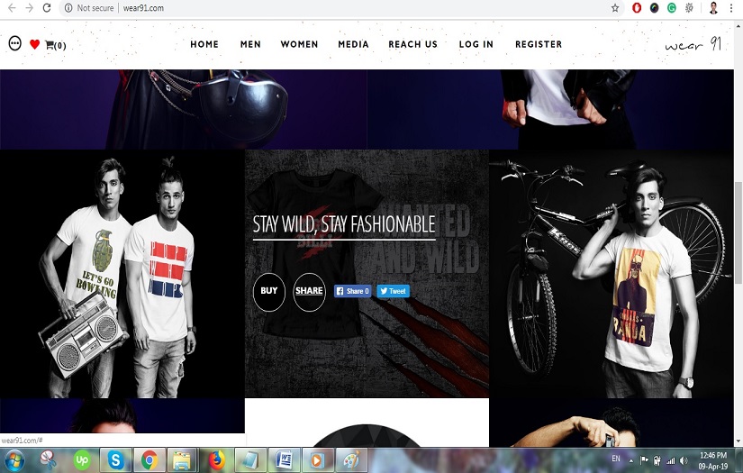 E-commerce - clothing brand site screenshot 1