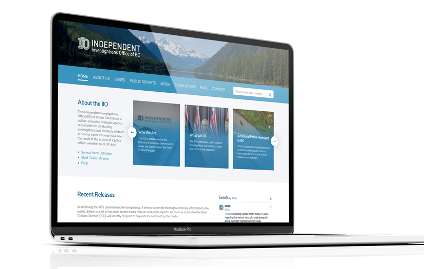 Independent Investigations Office of BC - Custom Wordpress screenshot 1