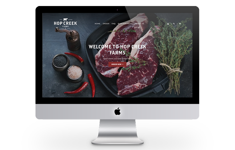 Hop Creek Farms - Custom Shopify for Local Farm screenshot 1