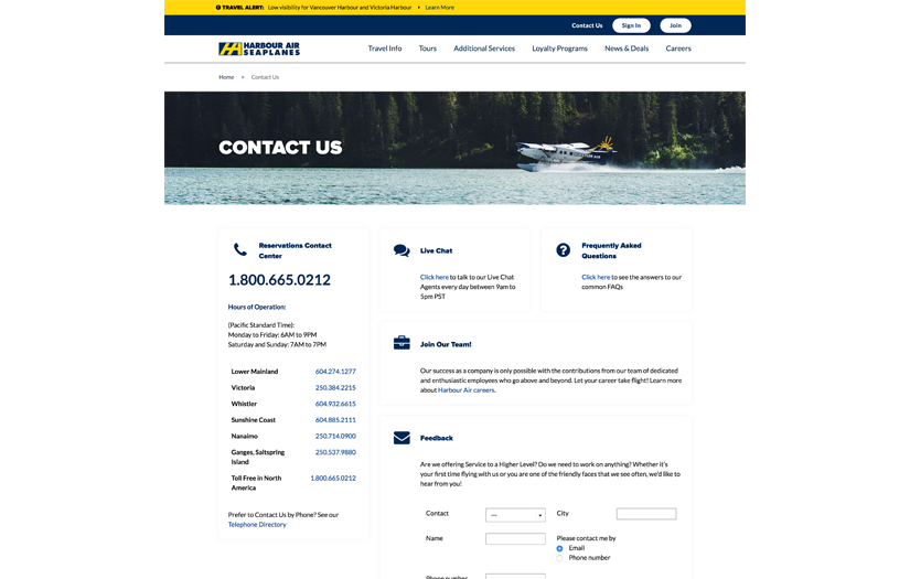Harbour Air - UX Research and Website UI Redesign screenshot 6