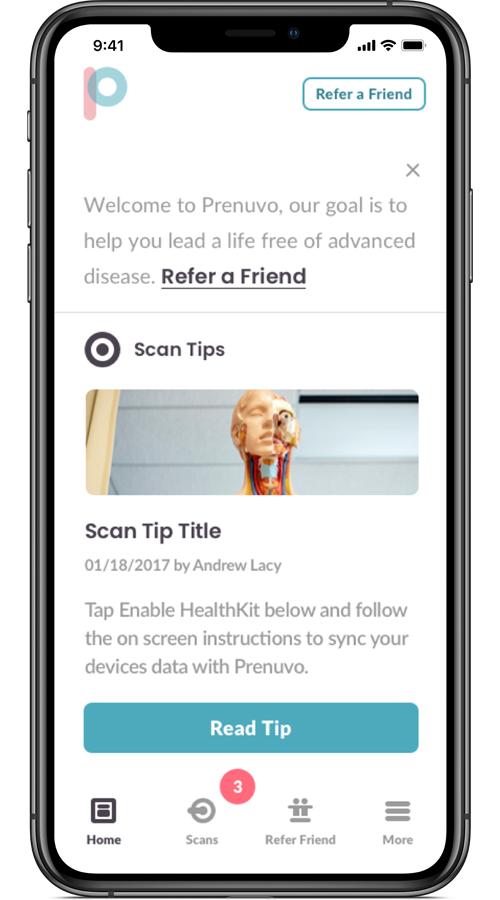 Prenuvo - iOS and Android Apps for Medtech Company screenshot 1